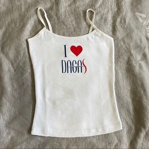 Cozy USA Cute White Tank Top